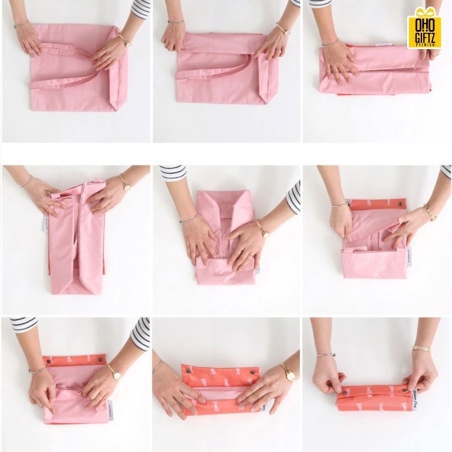 กระเป๋าพับเก็บได้ Pastel Bag สกรีนโลโก้ฟรี1สี1จุด