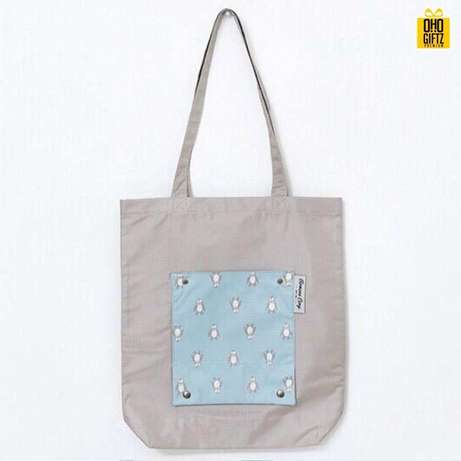 กระเป๋าพับเก็บได้ Pastel Bag สกรีนโลโก้ฟรี1สี1จุด