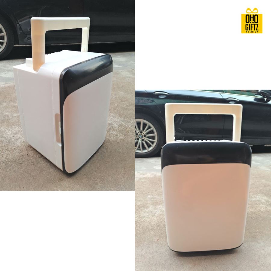 ตู้เย็นมินิติดรถยนต์ สกรีนชื่อ สกรีนโลโก้  ทำเป็นของพรีเมี่ยมได้ 