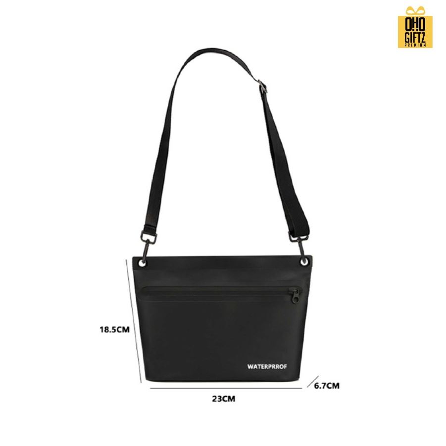 กระเป๋ากันน้ำสะพายได้ สกรีนโลโก้ ทำเป็นของพรีเมี่ยมได้