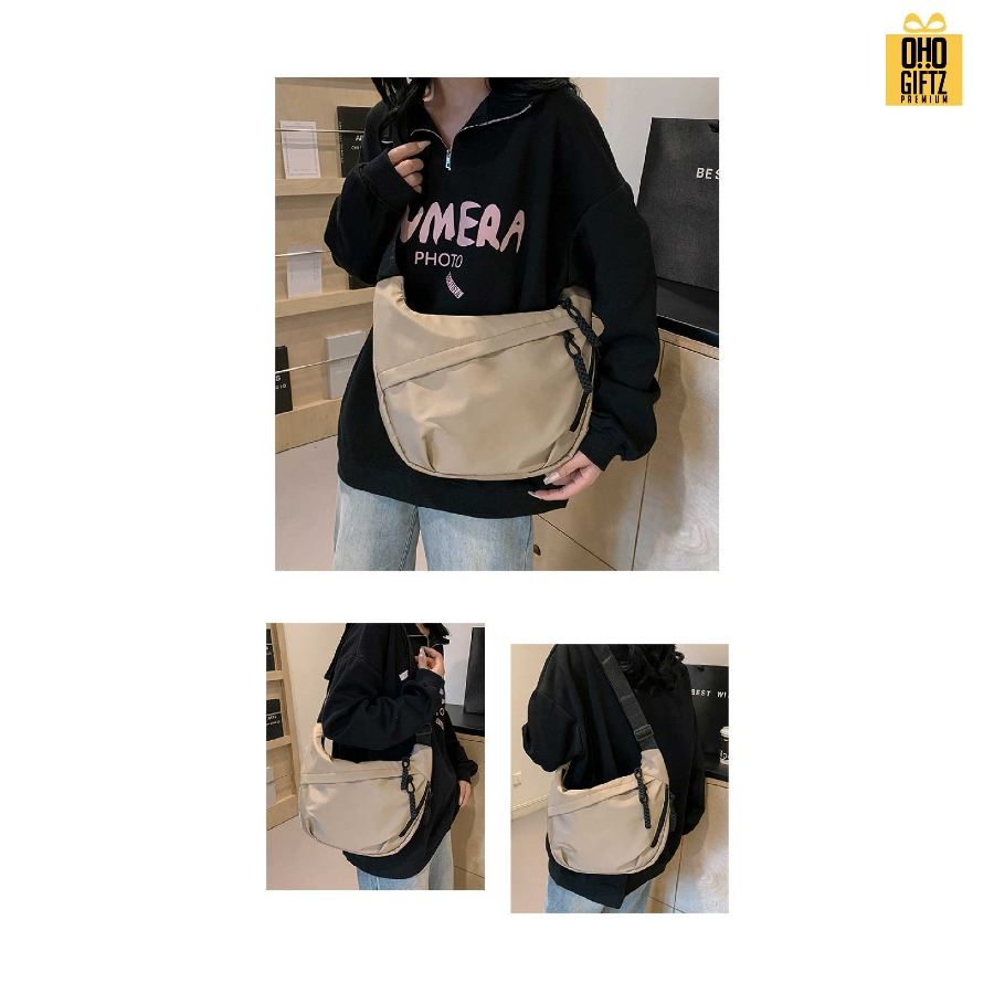 กระเป๋าสะพายแฟชั่นเกาหลี สกรีนโลโก้ ทำเป็นของพรีเมี่ยมได้