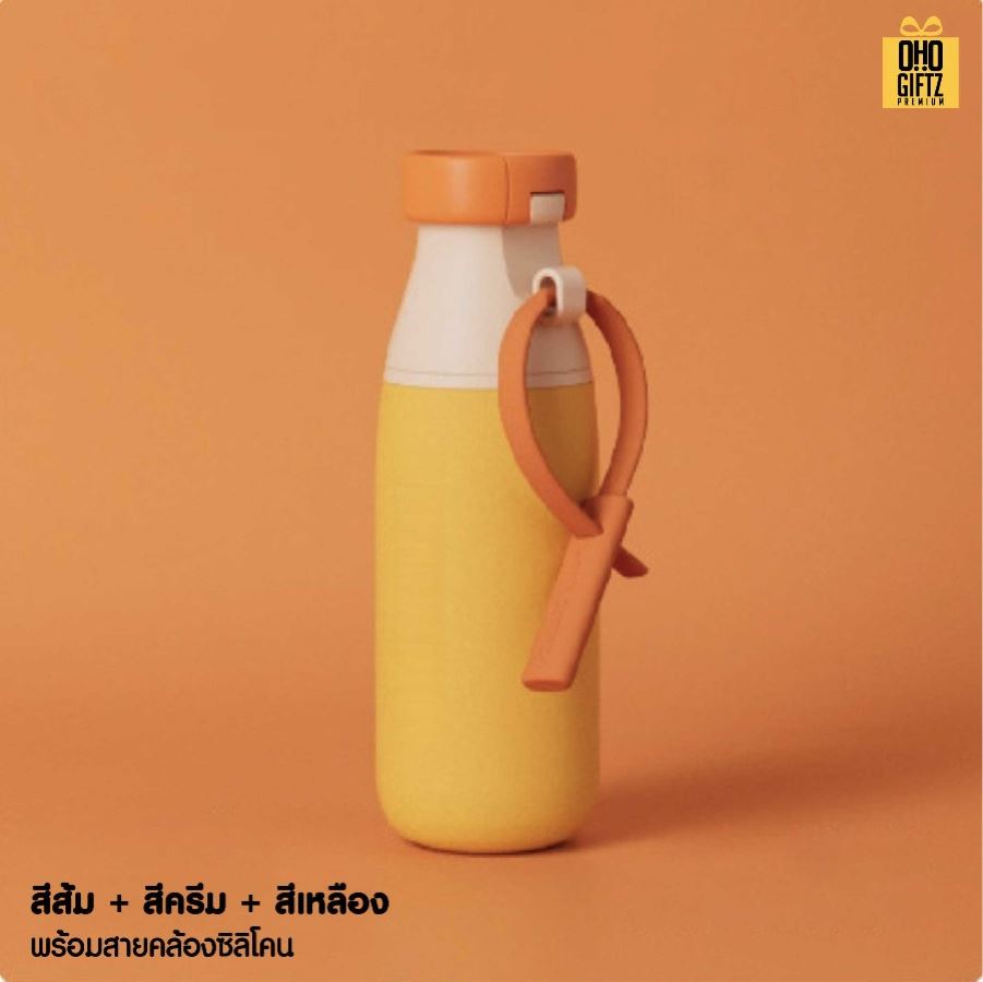 ขวดน้ำสแตนเลส เก็บร้อน-เย็น สกรีนโลโก้ ทำเป็นของพรีเมี่ยมได้