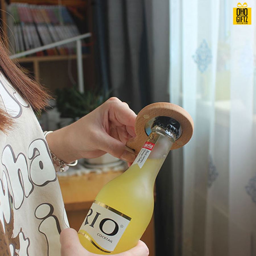 ที่เปิดขวดไม้ เลเซอร์โลโก้ สกรีนโลโก้ ทำเป็นของพรีเมี่ยม