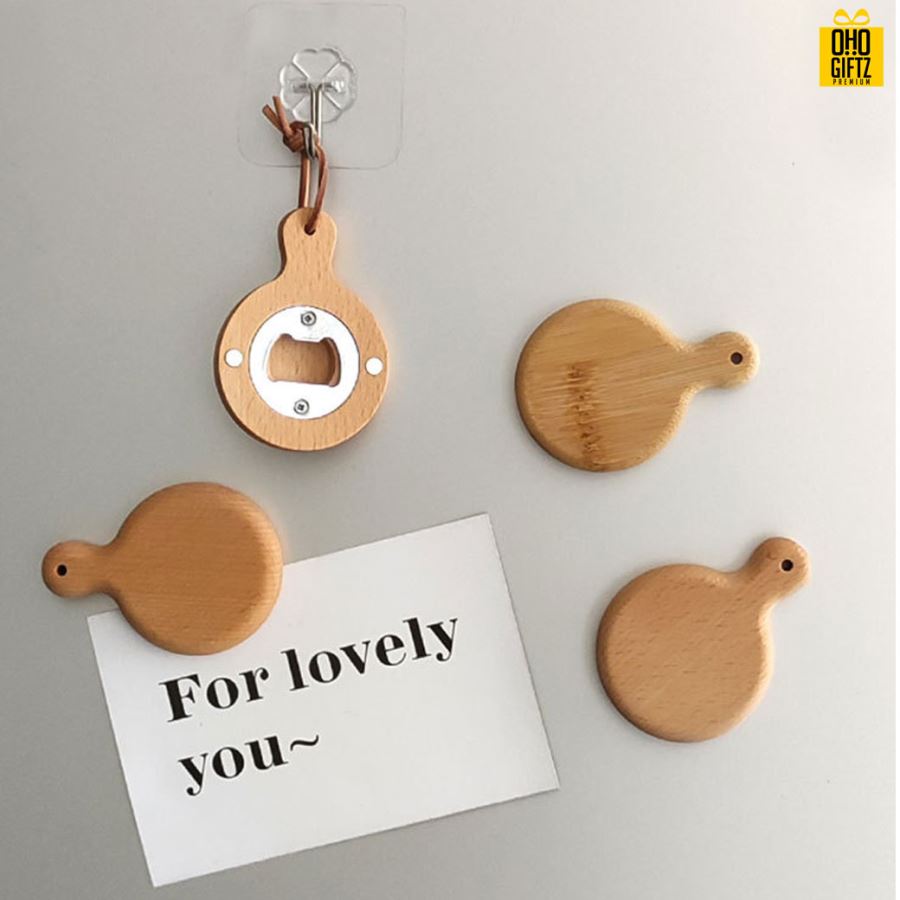 ที่เปิดขวดไม้ เลเซอร์โลโก้ สกรีนโลโก้ ทำเป็นของพรีเมี่ยม