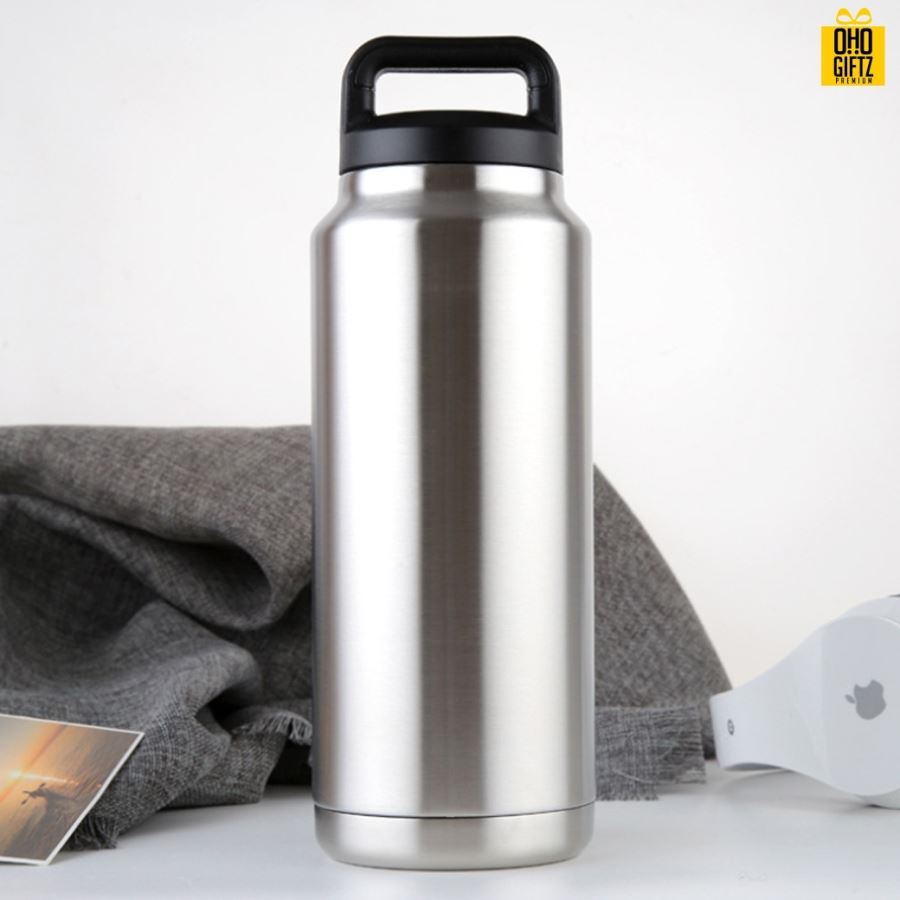 Stainless Steel กระบอกน้ำสแตนเลสเก็บความเย็น ขนาด 36 oz. *ไม่มีขั้นต่ำ* สกรีนชื่อ สกรีนโลโก้ ใบเดียวก็ทำได้