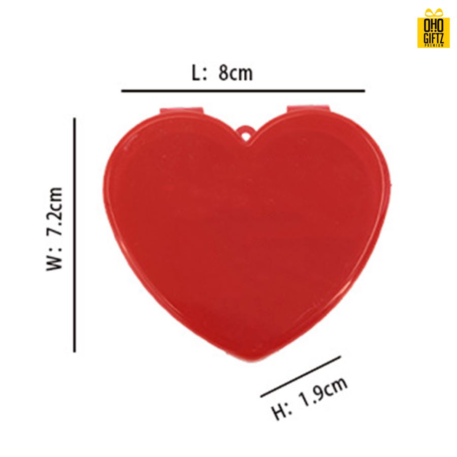 กล่องใส่ยารูปหัวใจ 3 ช่อง สกรีนชื่อ สกรีนโลโก้ ทำเป็นของพรีเมี่ยมได้