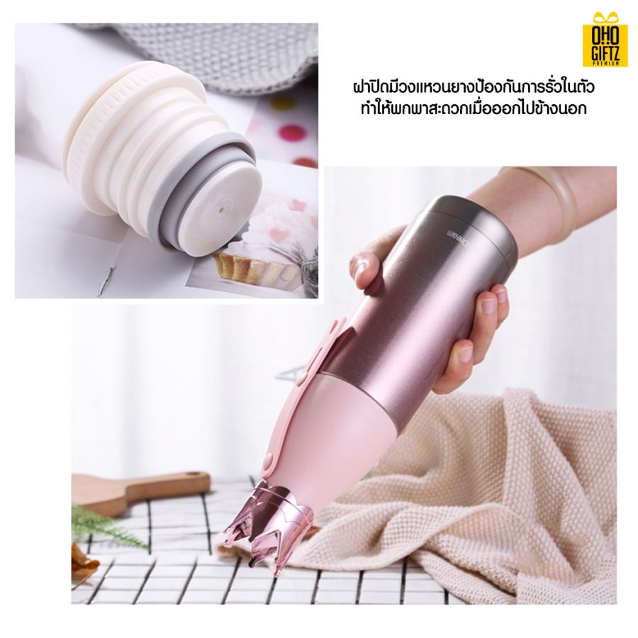 กระบอกน้ำสแตนเลสฝามงกุฎ สกรีนโลโก้  ทำเป็นของพรีเมี่ยมได้
