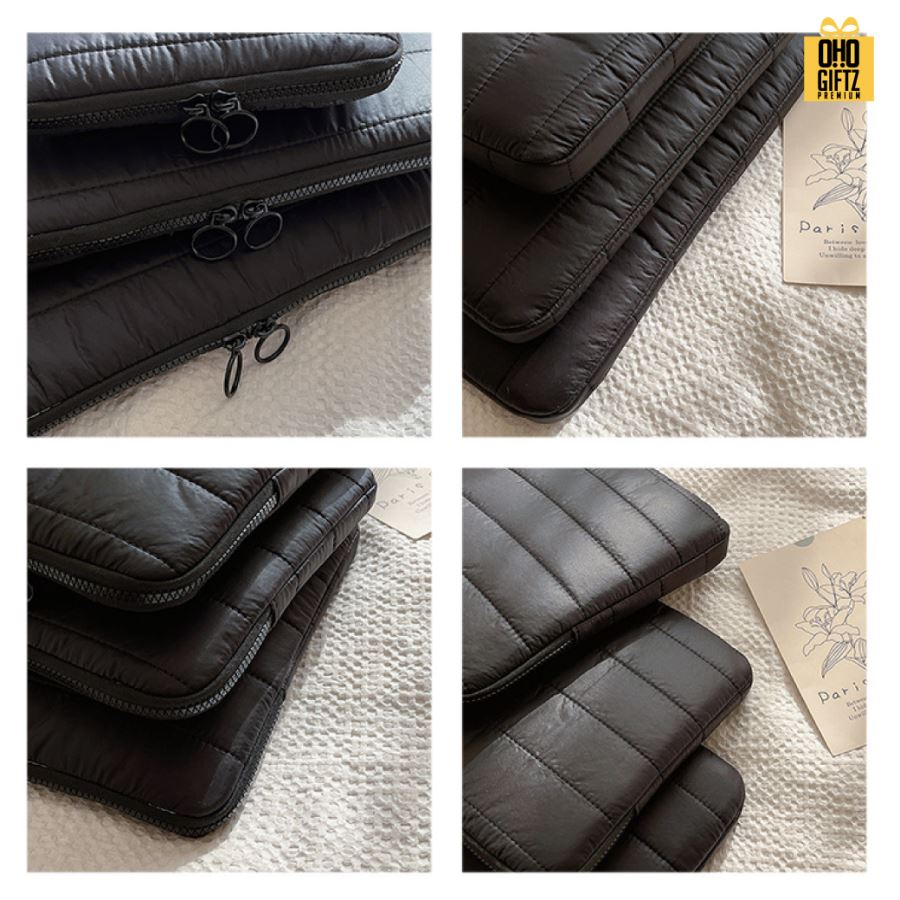 กระเป๋าใส่โน๊ตบุ๊คผ้าหุ้มกันกระแทก สกรีนโลโก้ ทำเป็นของพรีเมี่ยม ของที่ระลึก