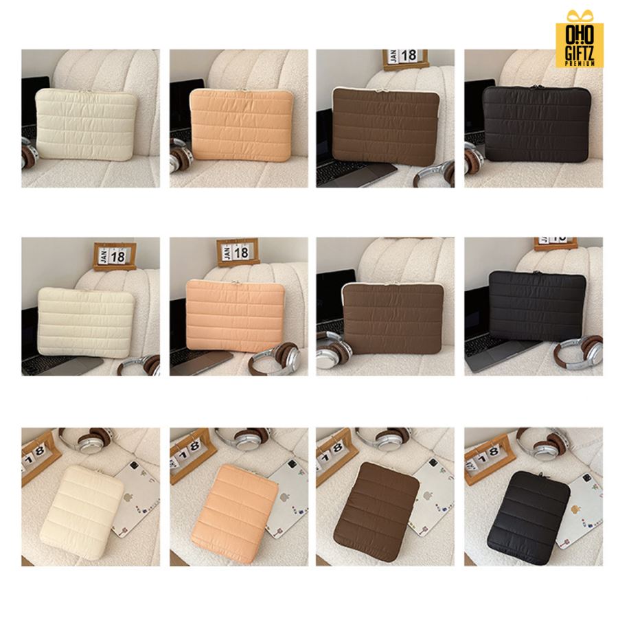 กระเป๋าใส่โน๊ตบุ๊คผ้าหุ้มกันกระแทก สกรีนโลโก้ ทำเป็นของพรีเมี่ยม ของที่ระลึก