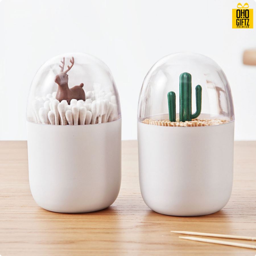 กล่องใส่ไม้จิ้มฟัน&คอตตอนบัด สกรีนโลโก้ ทำเป็นของพรีเมี่ยม ของชำร่วยได้