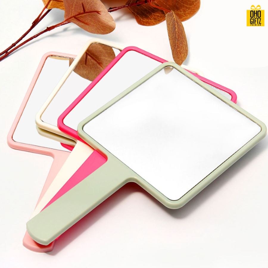 กระจกถือ Hand Mirror Big Size สกรีนโลโก้ทำเป็นของพรีเมี่ยมได้