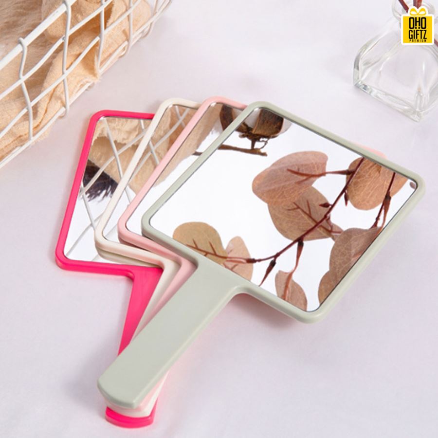 กระจกถือ Hand Mirror Big Size สกรีนโลโก้ทำเป็นของพรีเมี่ยมได้