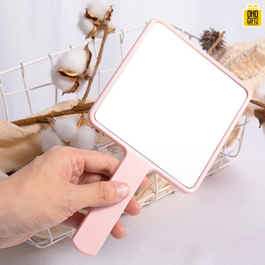 กระจกถือ Hand Mirror Big Size สกรีนโลโก้ทำเป็นของพรีเมี่ยมได้