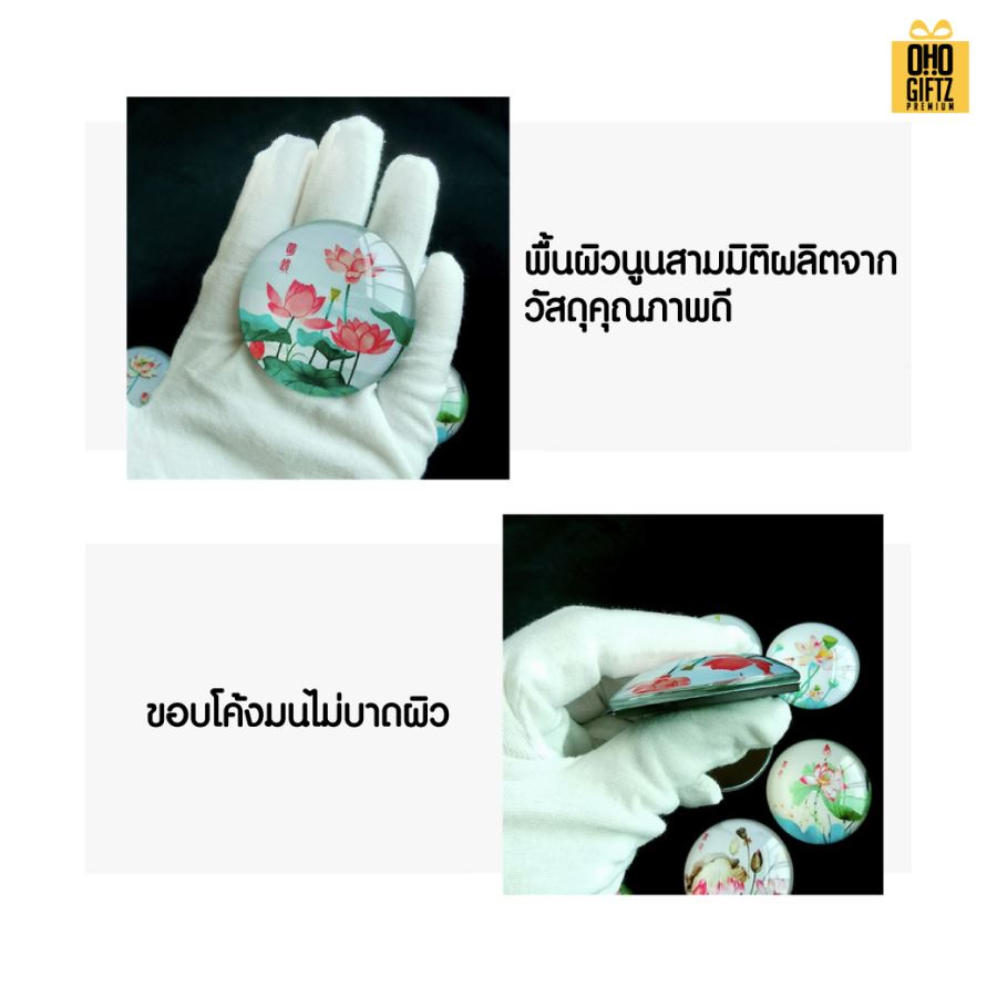 แม่เหล็กติดตู้เย็นเคลือบเรซิ่นทรงวงกลม รับผลิตพิมพ์ไม่จำกัดสี สกรีนโลโก้ ทำเป็นของพรีเมี่ยม ของชำร่วยได้