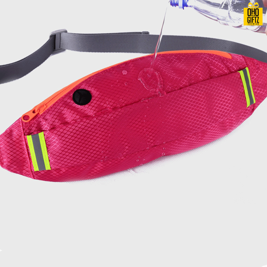 กระเป๋ากีฬาคาดเอวกันน้ำ สกรีนชื่อ, โลโก้ได้