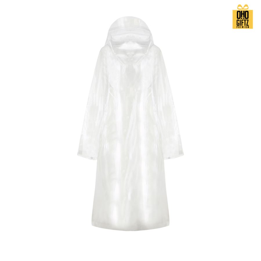 เสื้อกันฝนสีใส เนื้อ EVA สกรีนโลโก้ ทำเป็นของพรีเมี่ยมได้