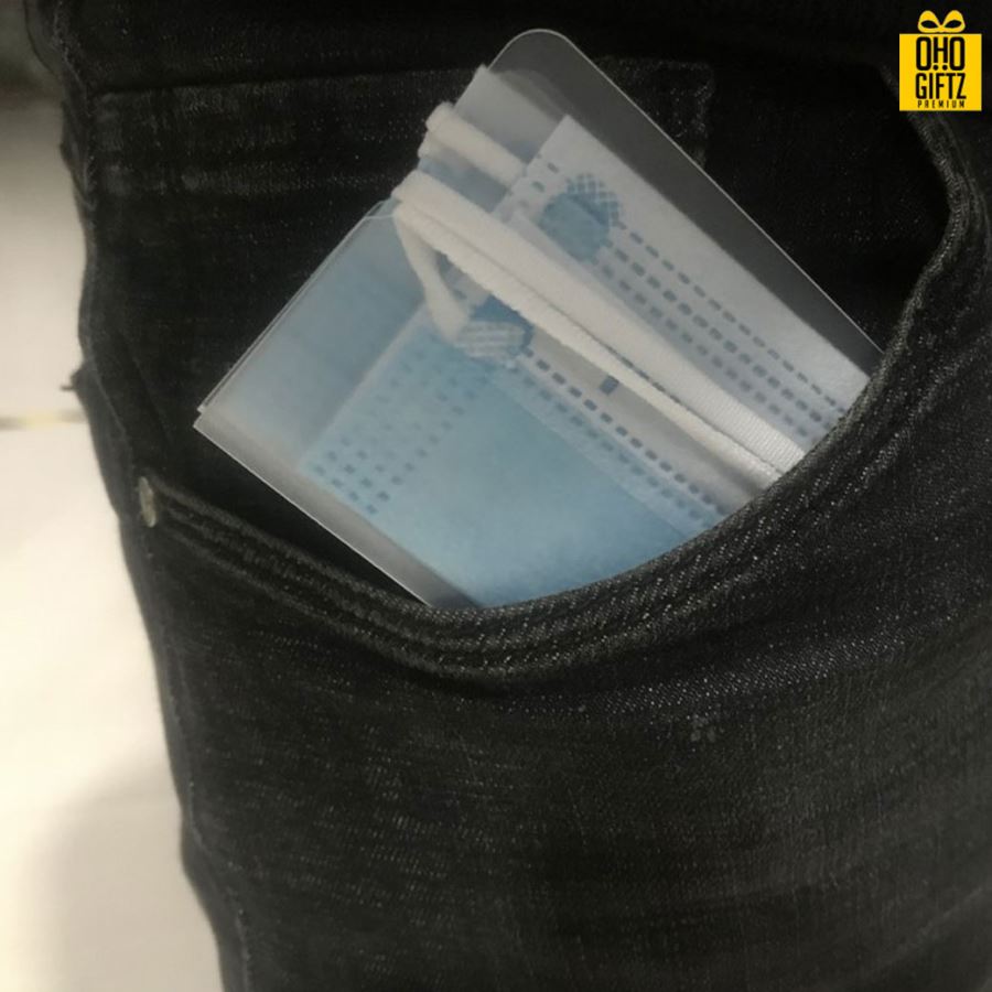 ซองเก็บหน้ากากอนามัย สกรีนโลโก้ ทำเป็นของพรีเมี่ยม ของชำร่วยได้