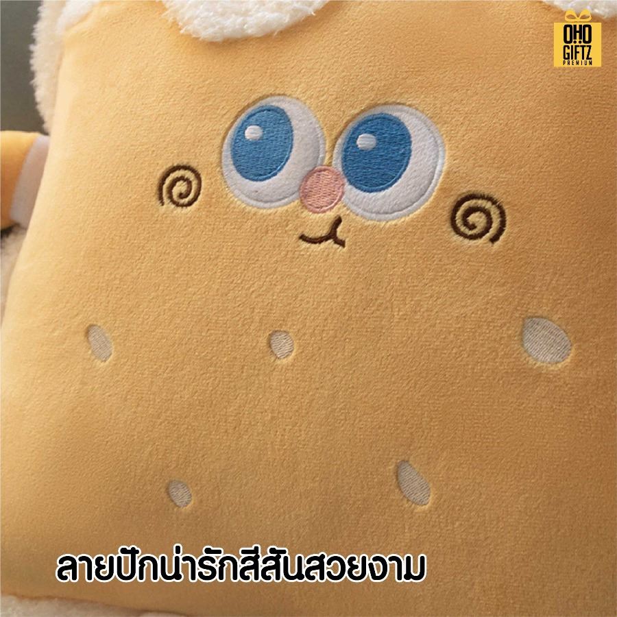 หมอนผ้าห่มคุ๊กกี้ สกรีนโลโก้ ติดลาเบล ทำเป็นของพรีเมี่ยมได้