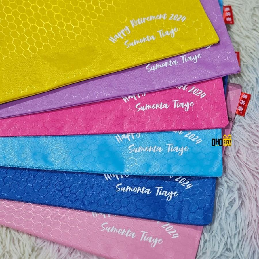 กระเป๋าใส่เครื่องเขียน A4 สกรีนโลโก้  ทำเป็นของพรีเมี่ยม