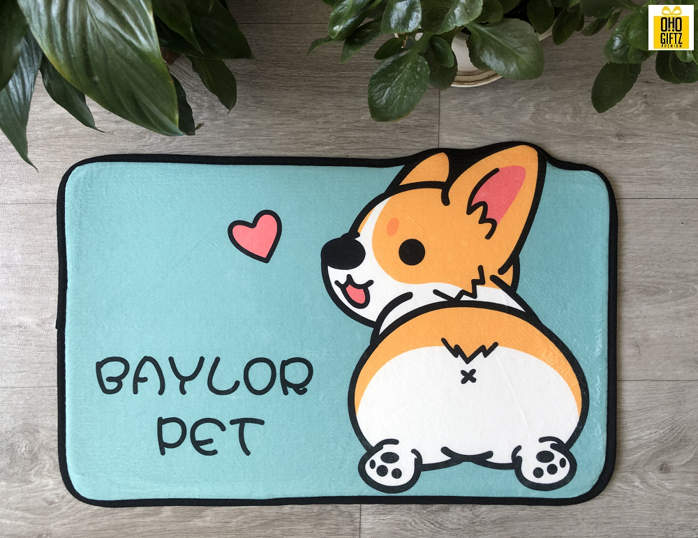 พรมเช็ดเท้าผ้าขนกำมะหยี่ พิมพ์ภาพได้ไม่จำกัดสี*ไม่มีขั้นต่ำ*