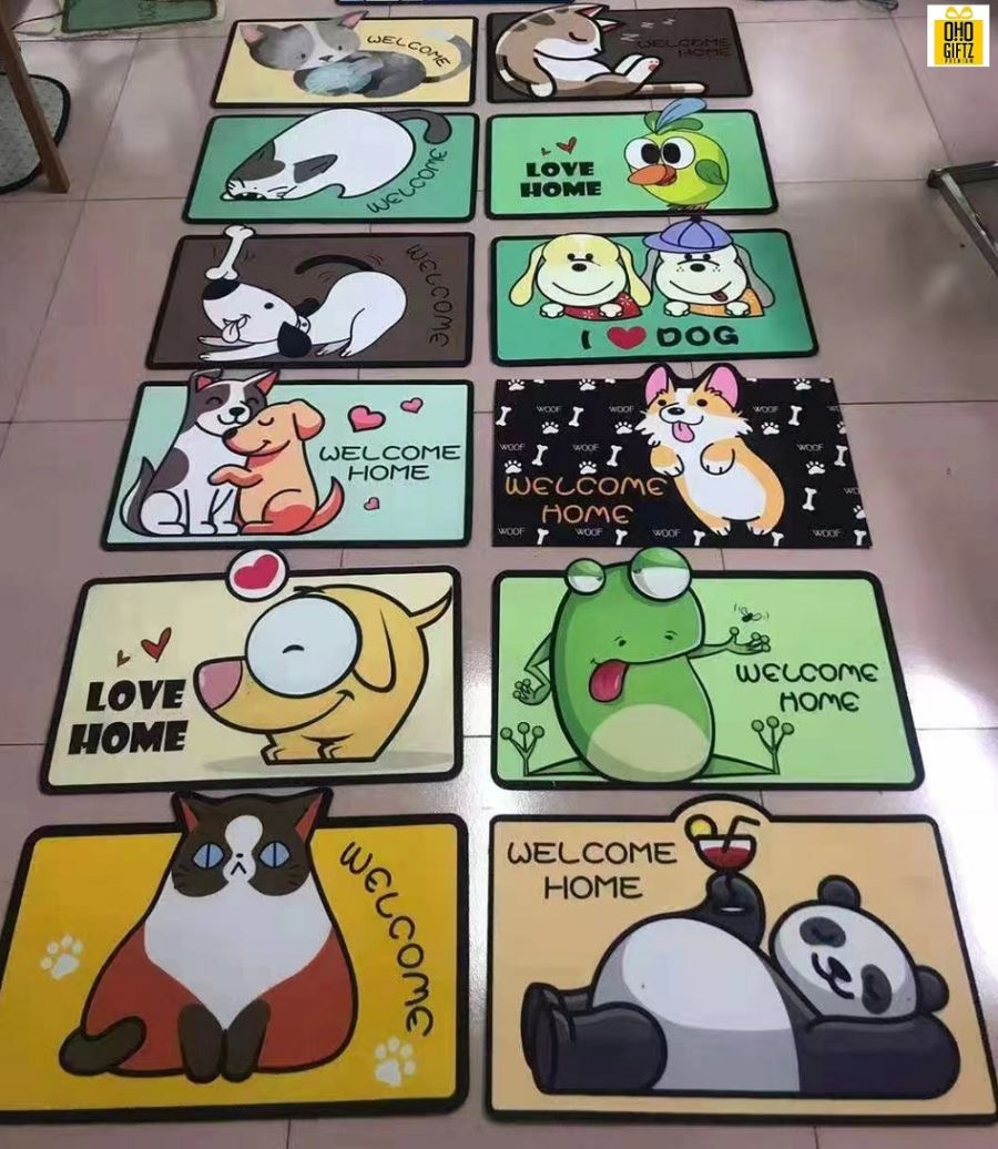 พรมเช็ดเท้าผ้าสักหลาด พิมพ์ภาพได้ไม่จำกัดสี*ไม่มีขั้นต่ำ*