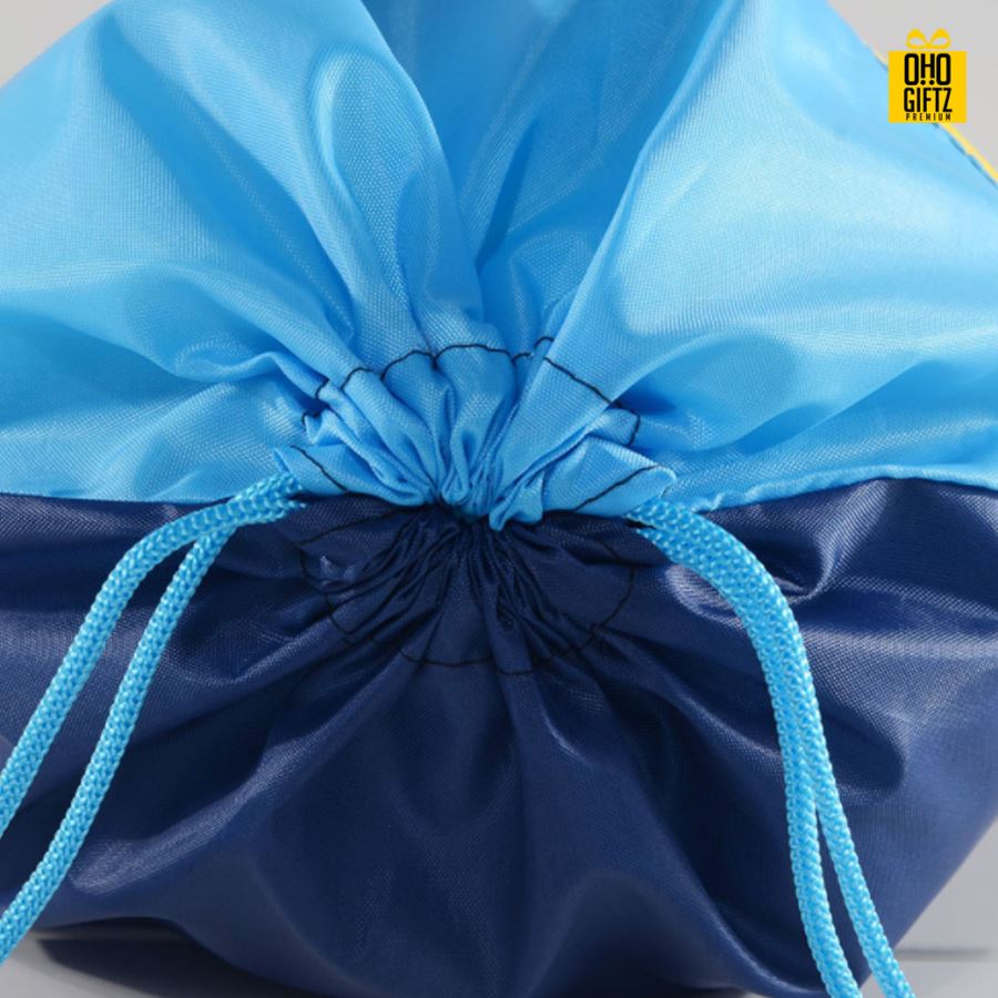 กระเป๋าหูรูดผ้าไนลอน สกรีนชื่อ สกรีนโลโก้ ทำเป็นของพรีเมี่ยมได้