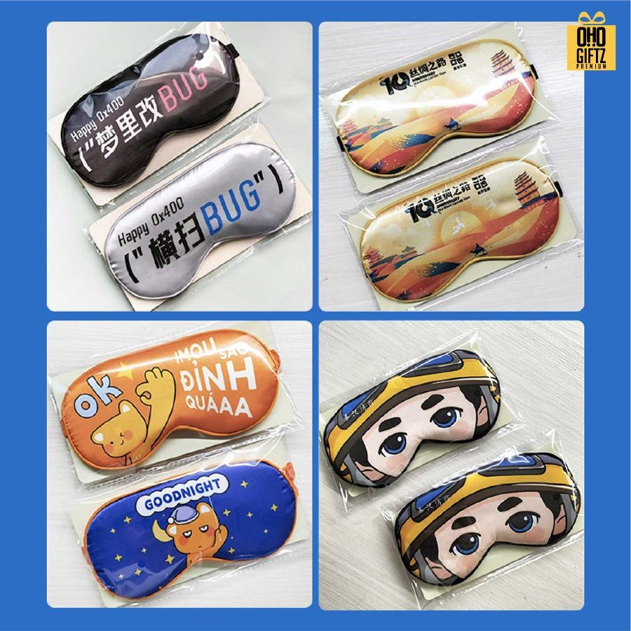 ผ้าปิดตา รับผลิตสกรีนสีได้เต็มผ้า เพิ่มโลโก้ ติดลาเบล ทำเป็นของพรีเมี่ยมได้