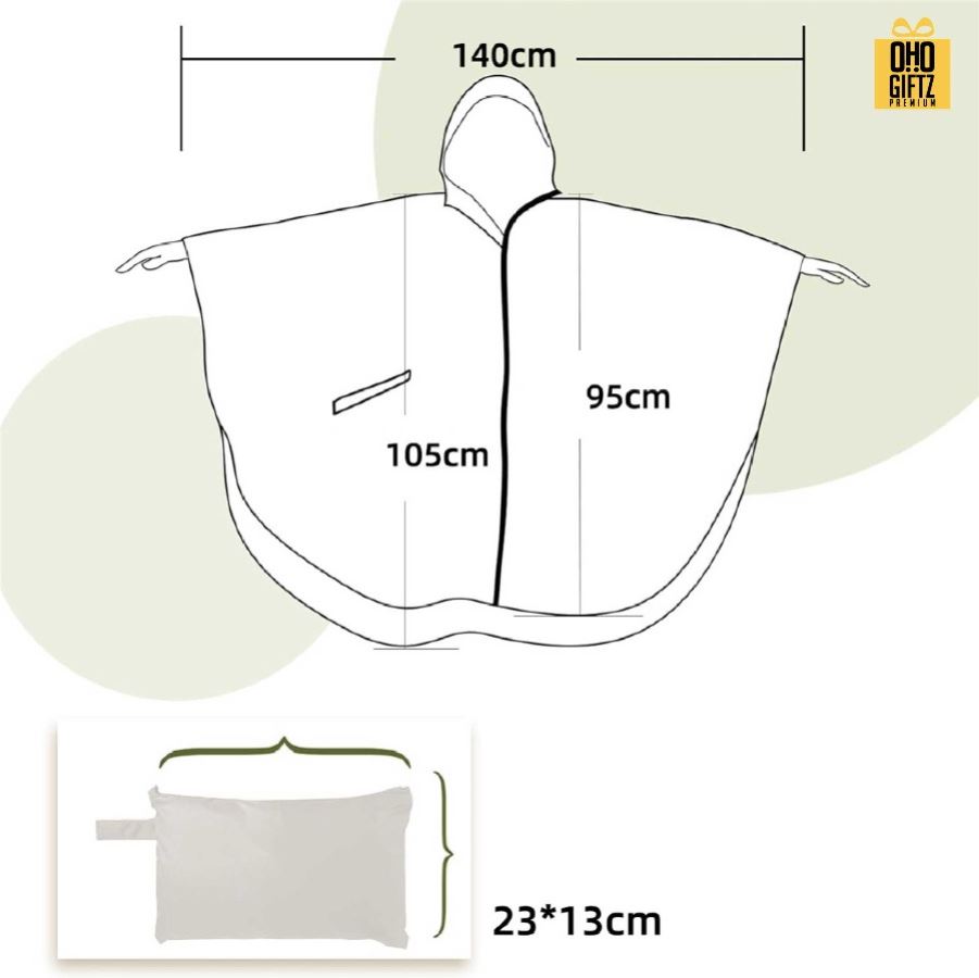 เสื้อกันฝนพับเก็บได้ สกรีนโลโก้ ทำเป็นของพรีเมี่ยมได้