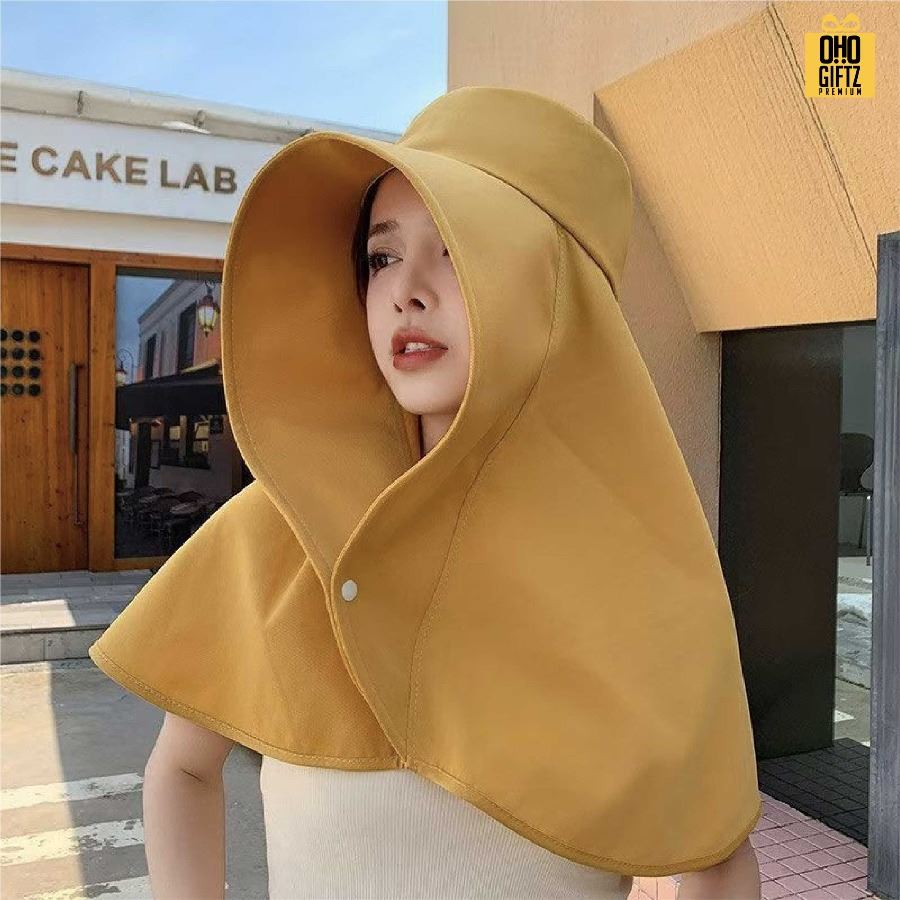 หมวกกันแดดคลุมไหล่ สกรีนโลโก้ ทำเป็นของพรีเมี่ยม ของที่ระลึกได้