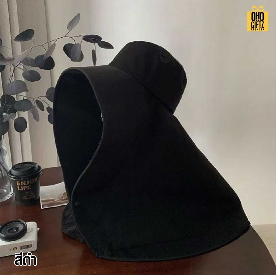 หมวกกันแดดคลุมไหล่ สกรีนโลโก้ ทำเป็นของพรีเมี่ยม ของที่ระลึกได้