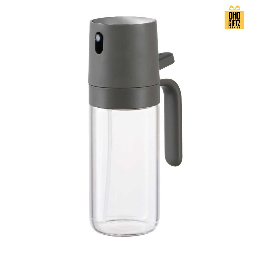 ขวดแก้วสเปรย์ใส่น้ำมัน สกรีนชื่อ สกรีนโลโก้ ทำเป็นของพรีเมี่ยมได้