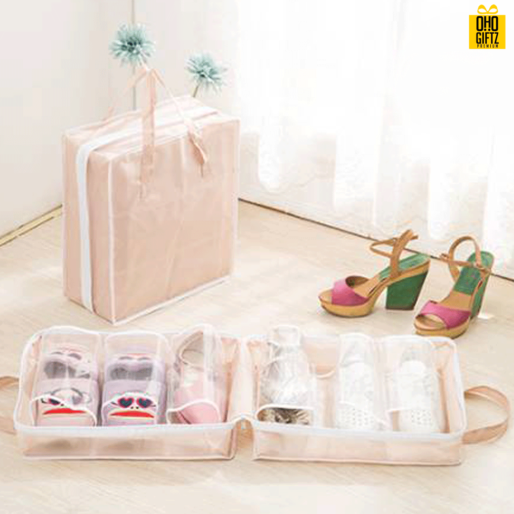 กระเป๋าเก็บรองเท้าผ้า OXFORD สกรีนโลโก้ ทำเป็นของพรีเมี่ยม ของที่ระลึก