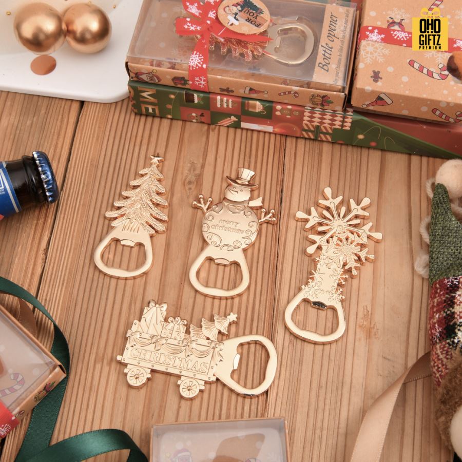 ที่เปิดขวดเทศกาล X'Mas ติดสติ๊กเกอร์ที่กล่อง สกรีนโลโก้ ทำเป็นของพรีเมี่ยมได้