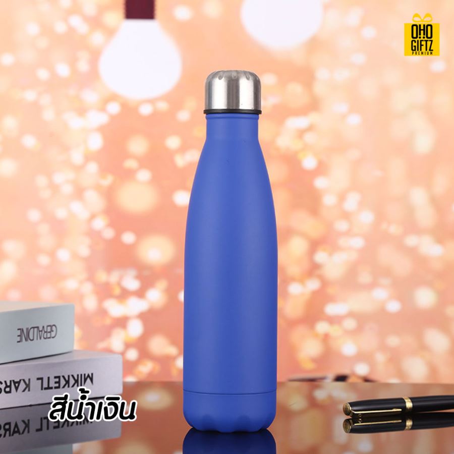 ขวดน้ำสแตนเลส 16 Oz. สกรีนโลโก้  ทำเป็นของพรีเมี่ยมได้