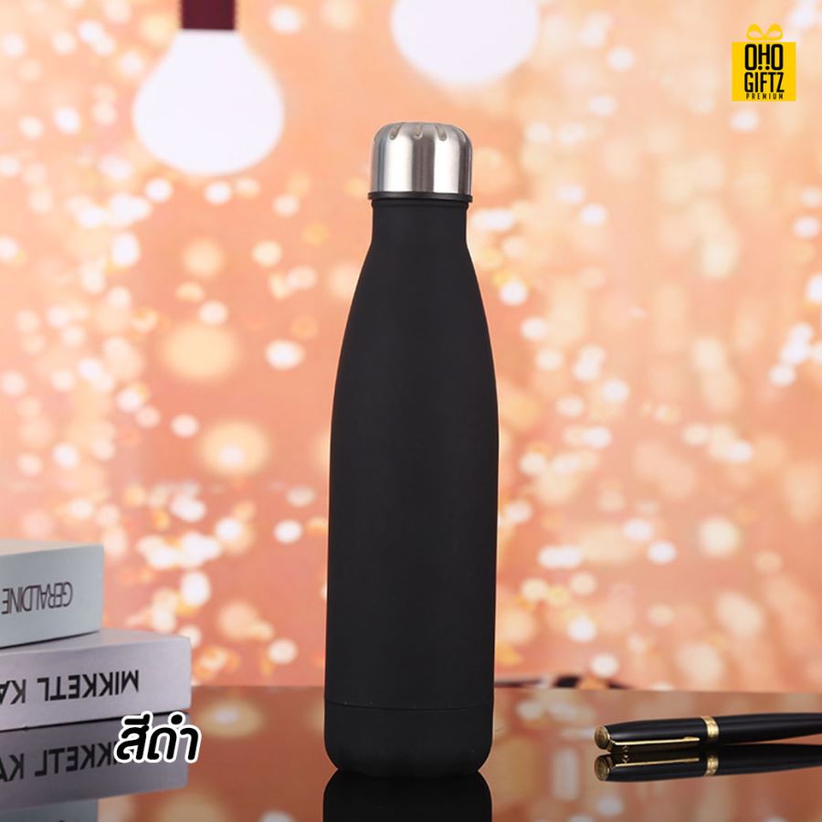ขวดน้ำสแตนเลส 16 Oz. สกรีนโลโก้  ทำเป็นของพรีเมี่ยมได้