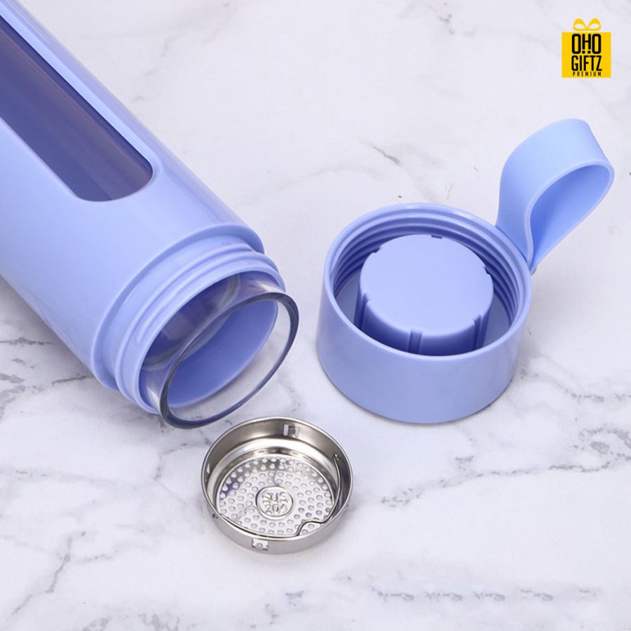 กระบอกน้ำโปร่งใส สกรีนชื่อ เลเซอร์โลโก้ฟรี  ทำเป็นของพรีเมี่ยมได้