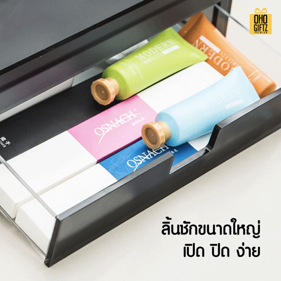 กล่องเก็บอุปกรณ์สไตล์โรงแรม กรีนโลโก้ ทำเป็นของพรีเมี่ยม 