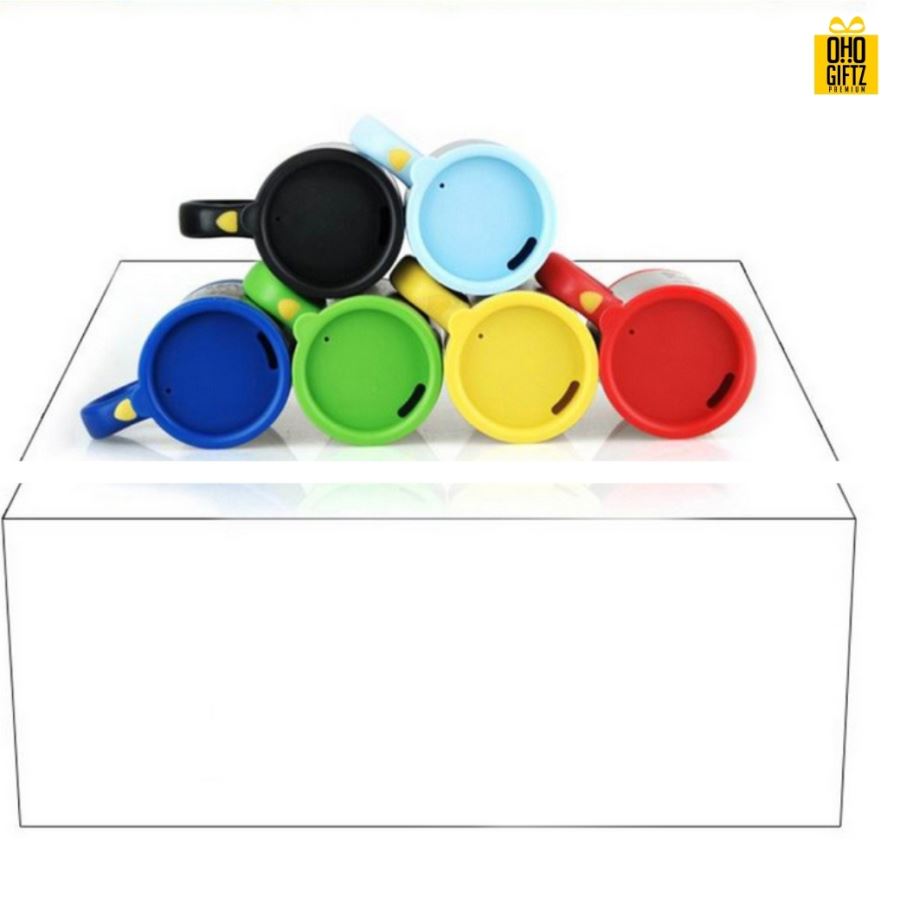 แก้วชงอัตโนมัติ พื้นเงิน 400 ml. Auto Stirring Mug สกรีนชื่อ,โลโก้ได้