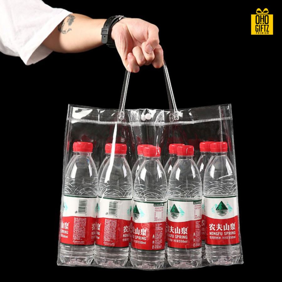 กระเป๋าใส PVC สกรีนโลโก้  ทำเป็นของพรีเมี่ยม