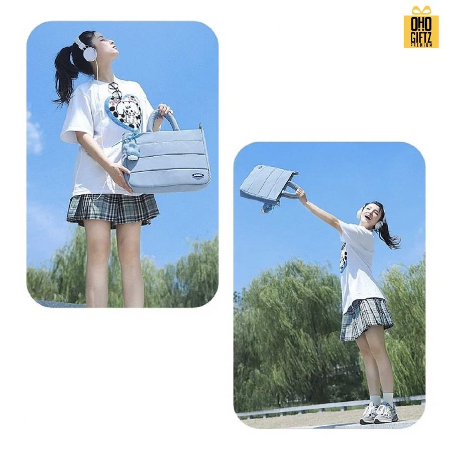 กระเป๋าโน๊ตบุ๊กพร้อม พวงกุญแจ ดอกไม้ สกรีนโลโก้ ทำเป็นของพรีเมี่ยม ของที่ระลึก