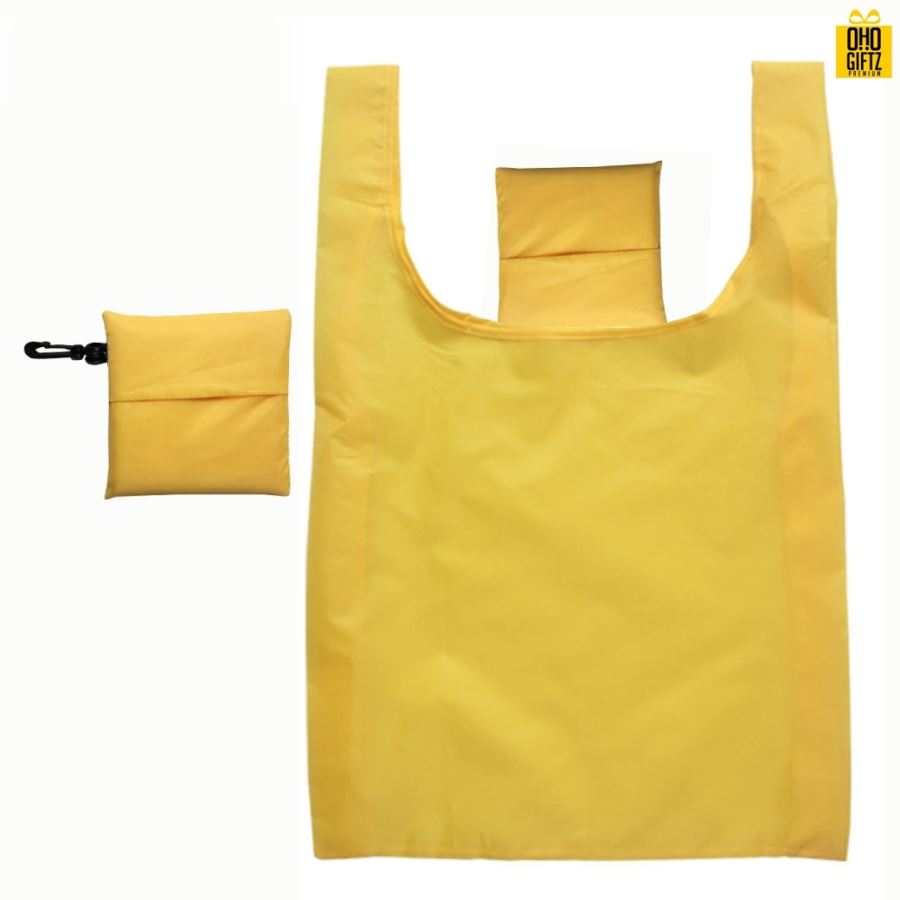 ถุงผ้าพับได้มีห่วงห้อยรุ่น Twin Bag สกรีนโลโก้ฟรี1สี1จุด!!