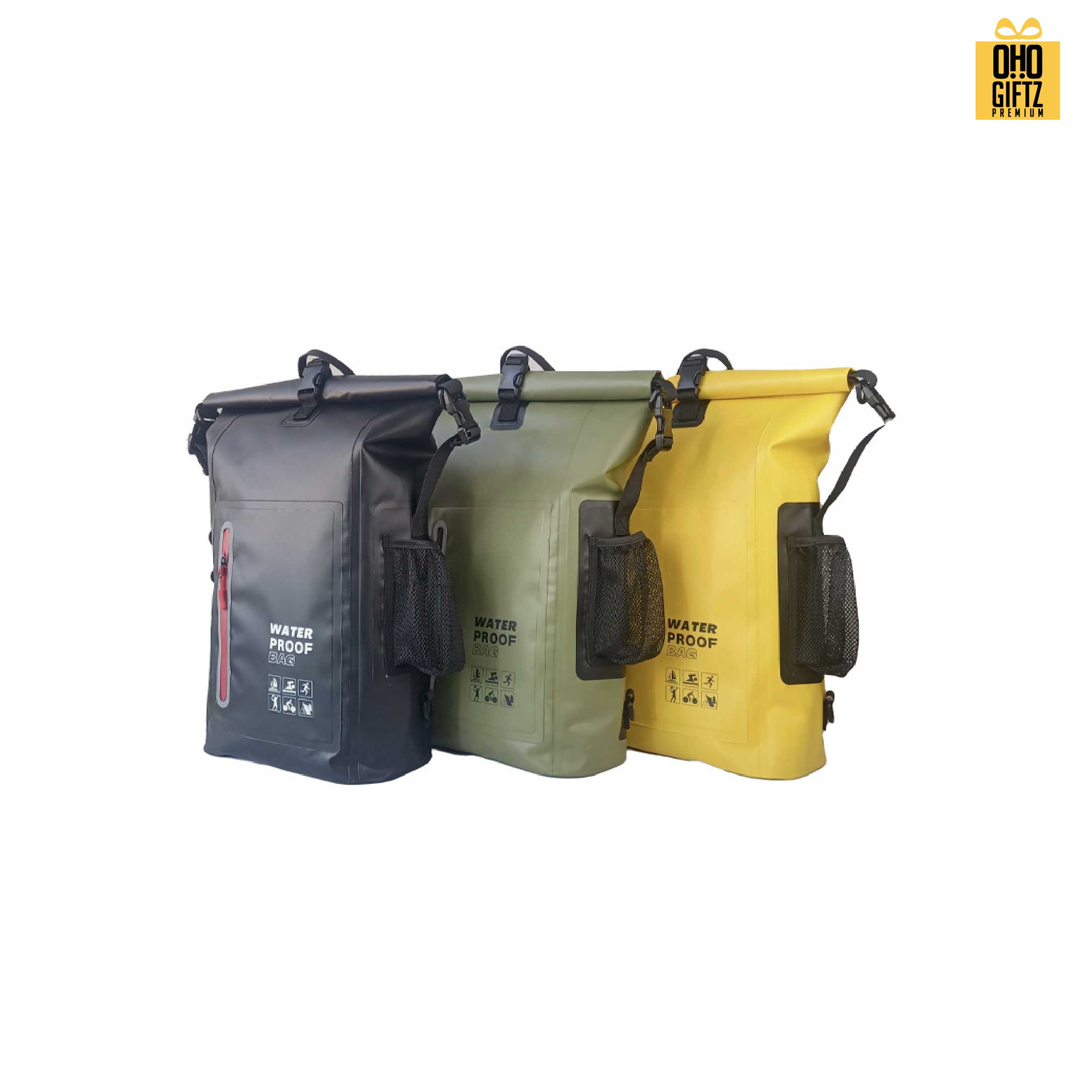 กระเป๋าเป้กันน้ำ Dry Bag Backpack สกรีนโลโก้ ทำเป็นของพรีเมี่ยม