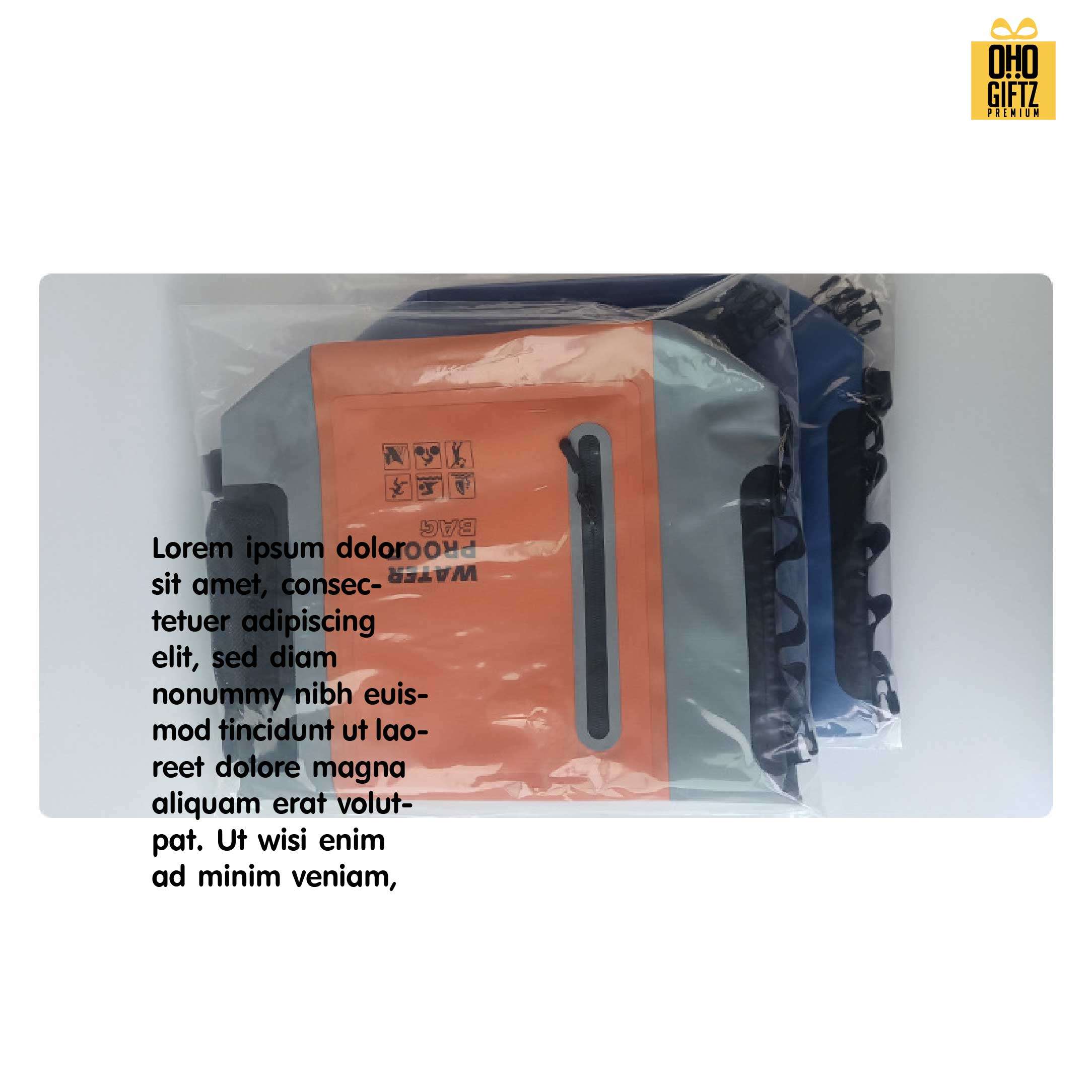 กระเป๋าเป้กันน้ำ Dry Bag Backpack สกรีนโลโก้ ทำเป็นของพรีเมี่ยม
