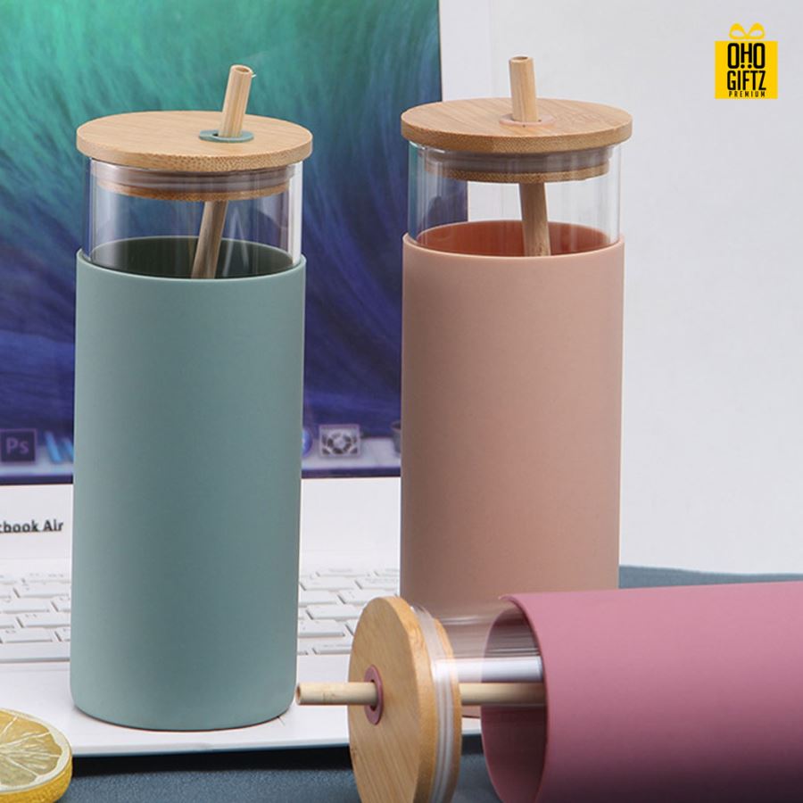 กระบอกแก้วน้ำ สกรีนชื่อ สกรีนโลโก้ ทำเป็นของพรีเมี่ยมได้