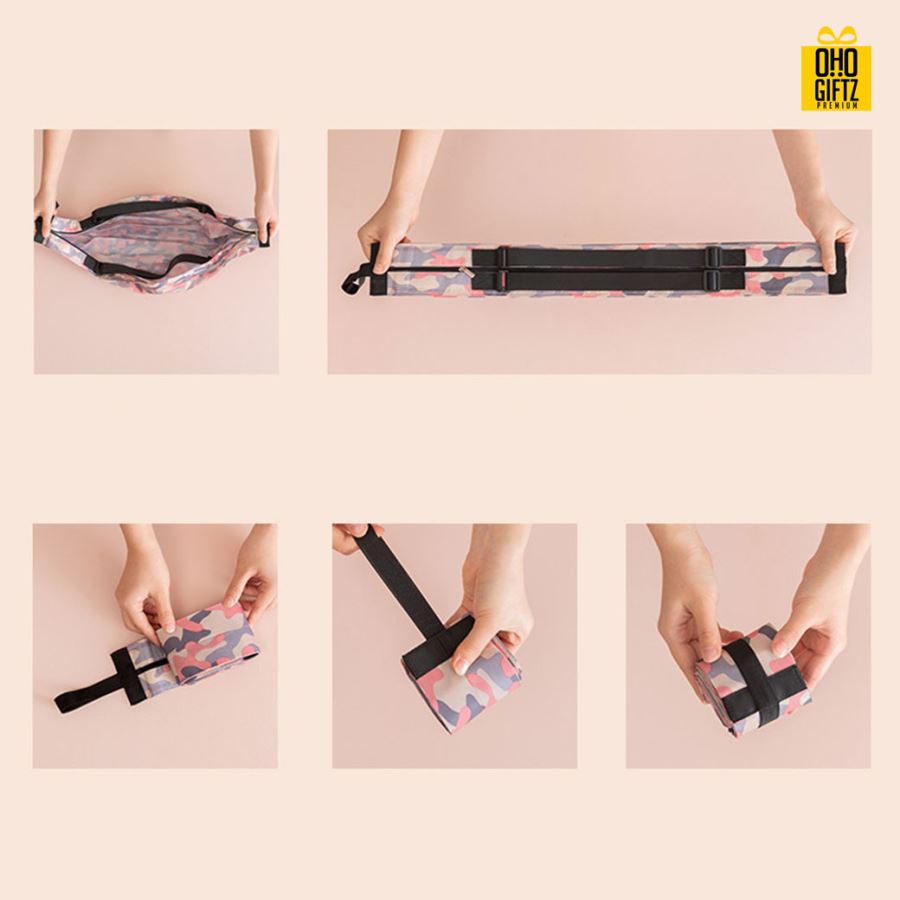 กระเป๋าช้อปปิ้งแบบพับได้ สกรีนโลโก้ ทำเป็นของพรีเมี่ยม