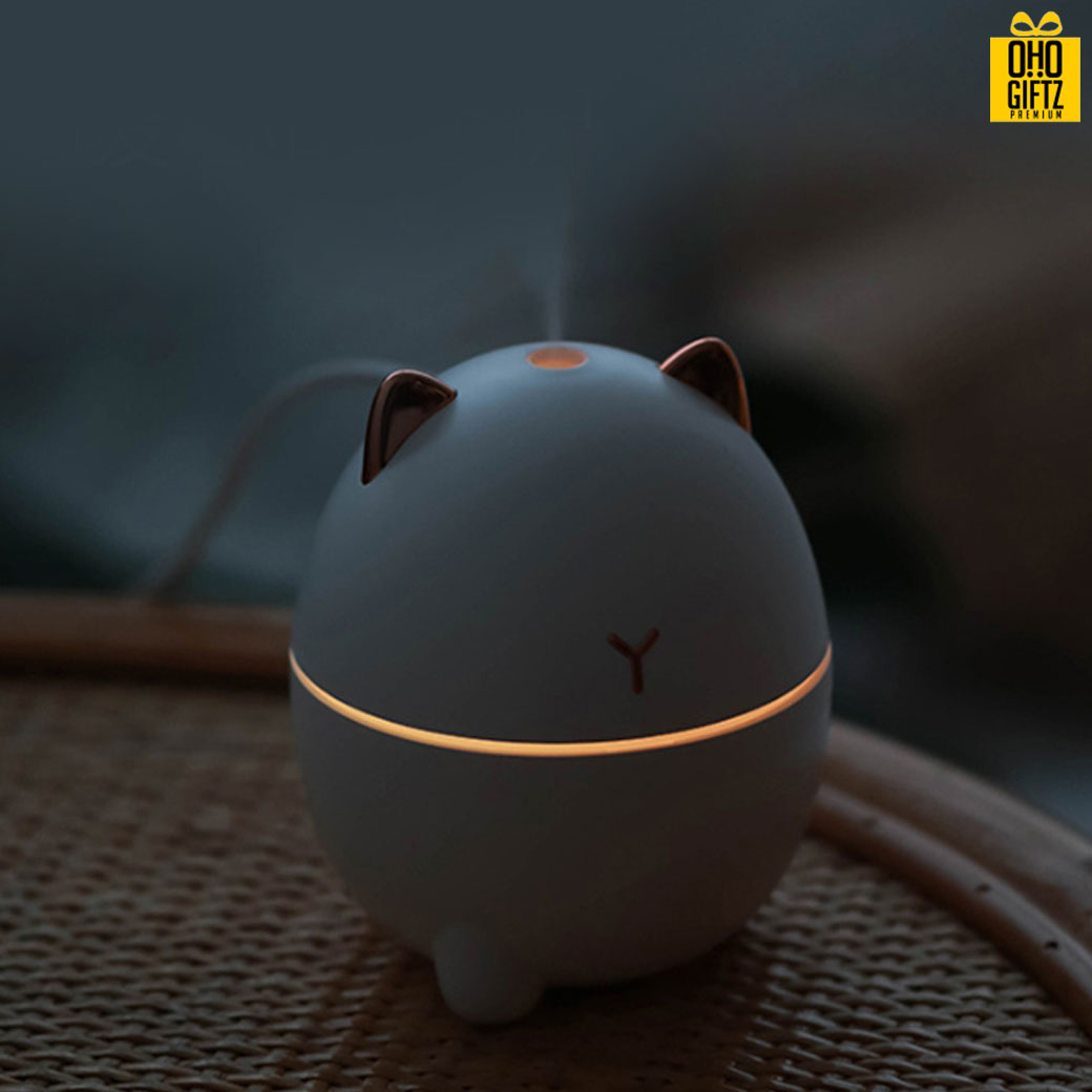 เครื่องทำความชื้นรูปแมวเหมียว สกรีนโลโก้ ทำเป็นของพรีเมี่ยม