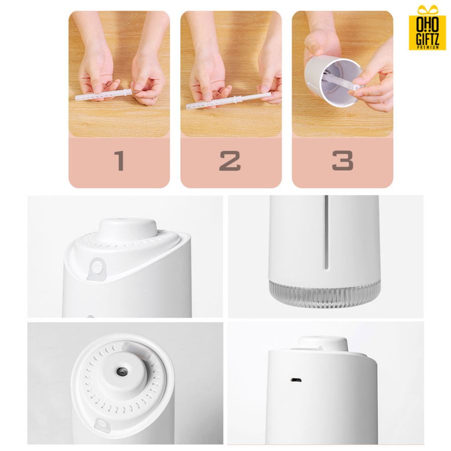 เครื่องทำความชื้นทรงสูงสีพาสเทล สกรีนโลโก้ ทำเป็นของพรีเมี่ยม