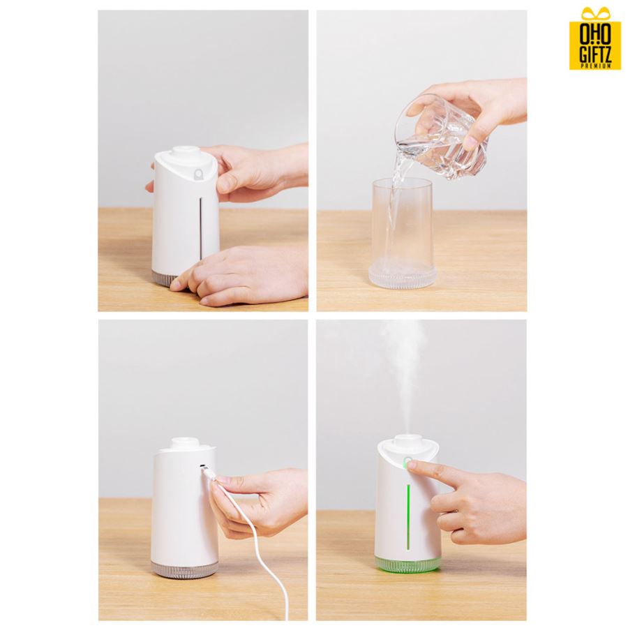 เครื่องทำความชื้นทรงสูงสีพาสเทล สกรีนโลโก้ ทำเป็นของพรีเมี่ยม