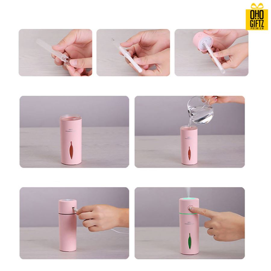 เครื่องทำความชื้นไฟสลับสี สกรีนโลโก้ ทำเป็นของพรีเมี่ยม