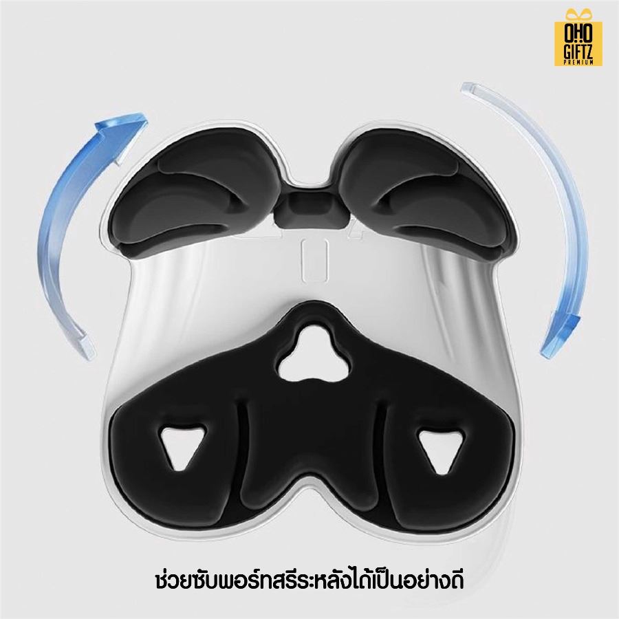 เบาะรองหลังเก้าอี้ เพื่อสุขภาพ สกรีนชื่อ สกรีนโลโก้ ทำเป็นของพรีเมี่ยมได้ 